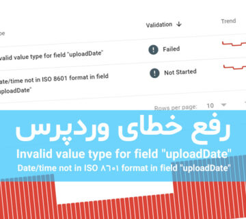 رفع خطای Invalid value type for field “uploadDate” وردپرس