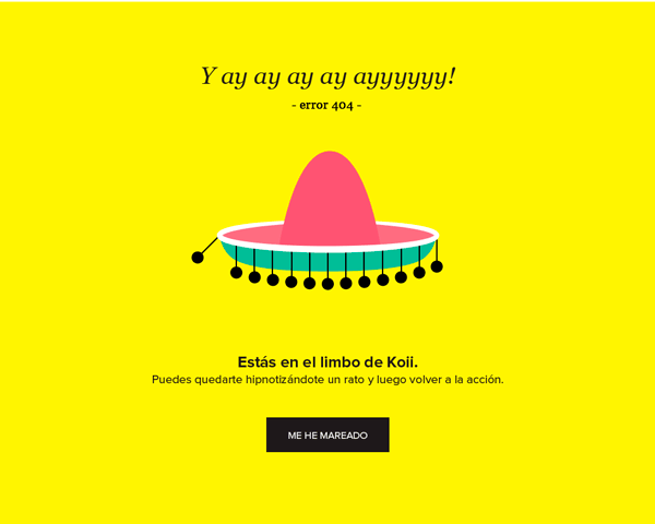 صفحه 404 انیمیشن با زمینه زرد