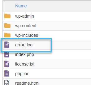 فایل error_log در مسیر public_html