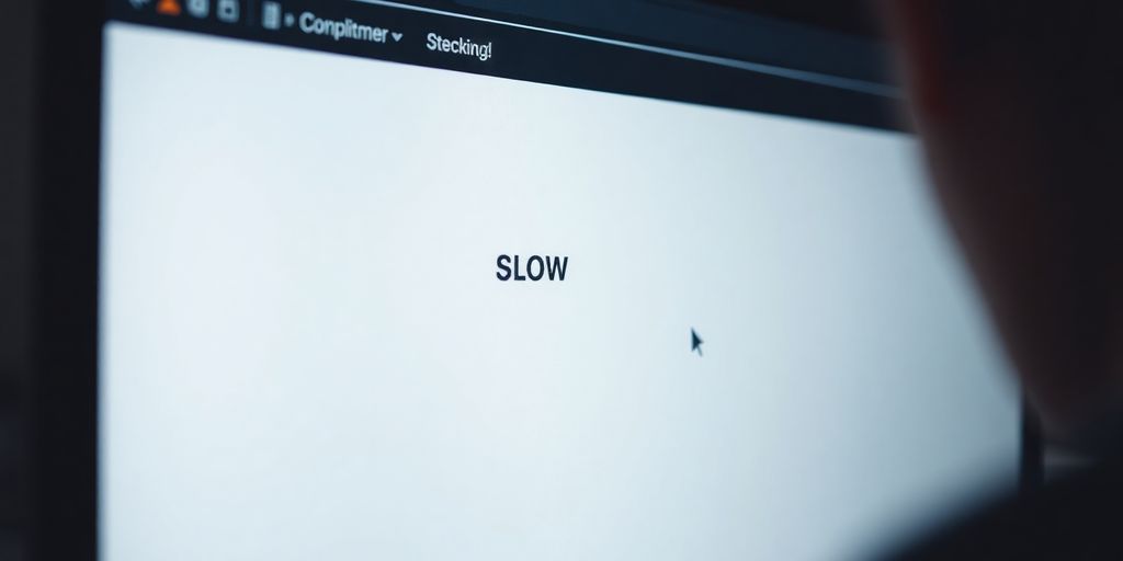 تصویری از کاربر ناراضی در حال بارگذاری سایت