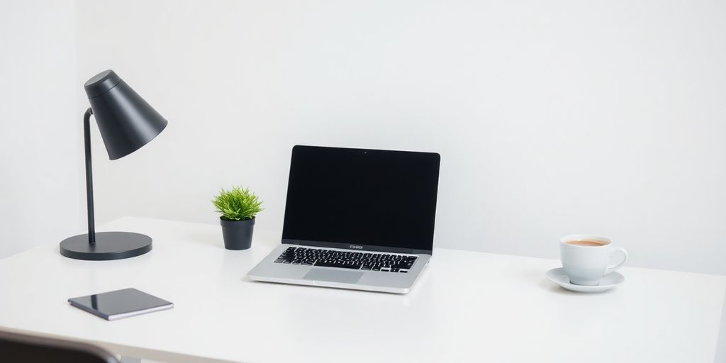 عکس از یک میز طراحی ساده و تمیز