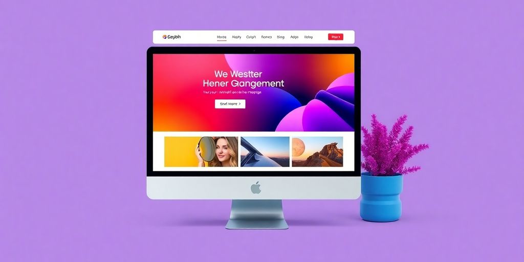 طراحی وب زیبا و جذاب با رنگ‌های زنده