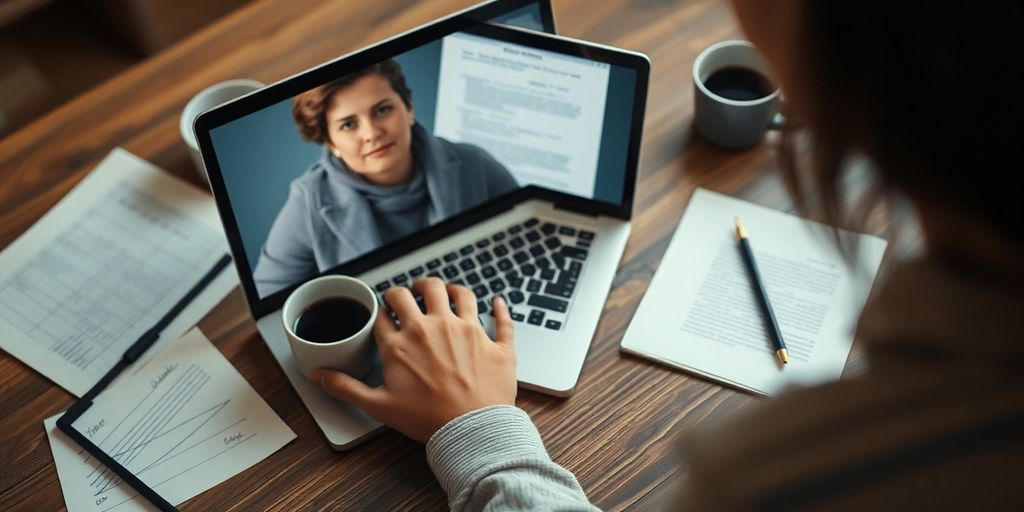 شخصی در حال فکر کردن به لپ‌تاپ