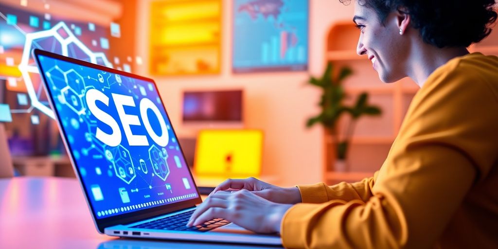 تصویری از شخصی که در حال کار با لپ‌تاپ است.