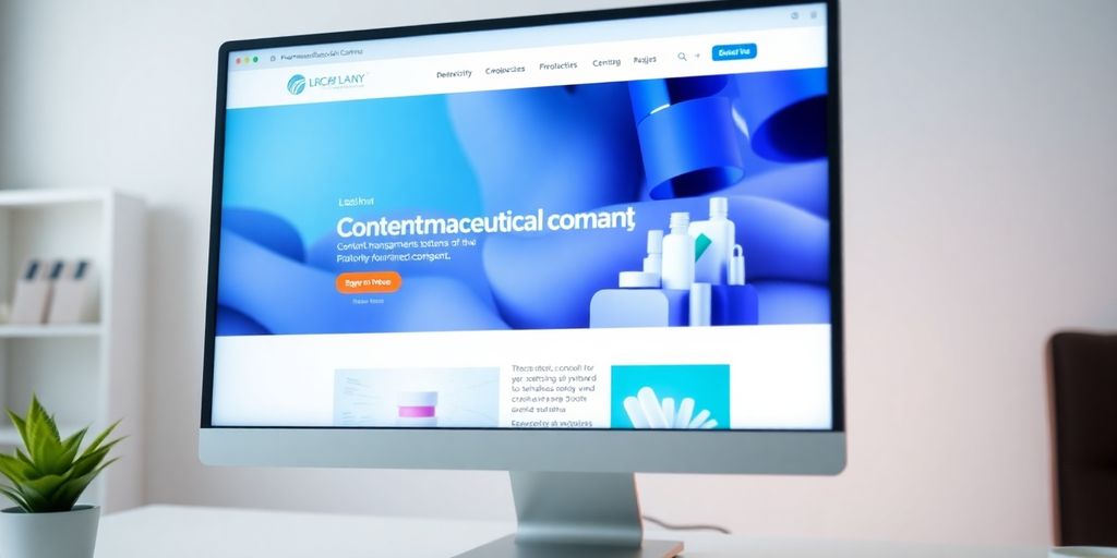 تصویر طراحی سایت شرکت دارویی با طراحی مدرن