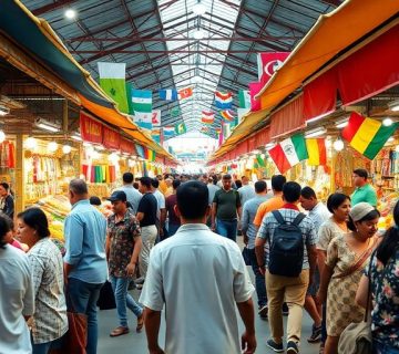 بازارهای بین‌المللی با تنوع و رنگ‌های مختلف