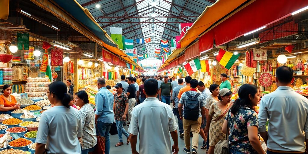 بازارهای بین‌المللی با تنوع و رنگ‌های مختلف