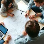 طراحی وب سایت با تیم در حال بحث و بررسی