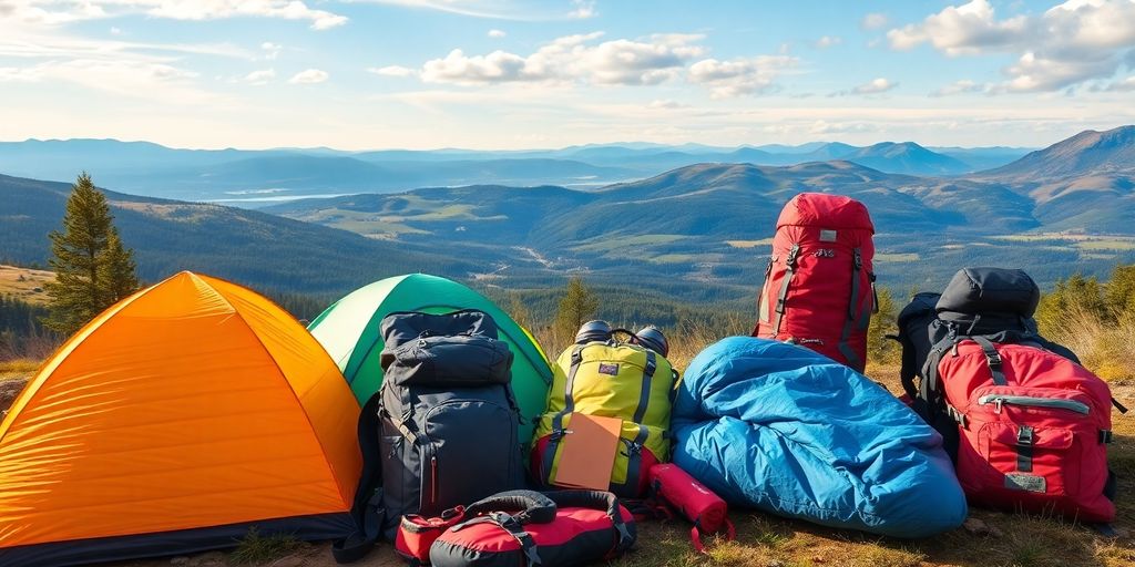 تصویر تجهیزات کمپینگ در طبیعت