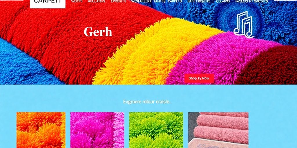 طراحی سایت فرش و موکت فروشی 4 تصویر سایت فرش فروشی با فرشهای رنگارنگ
