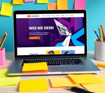 طراحی سایت مدرن بر روی صفحه لپ‌تاپ