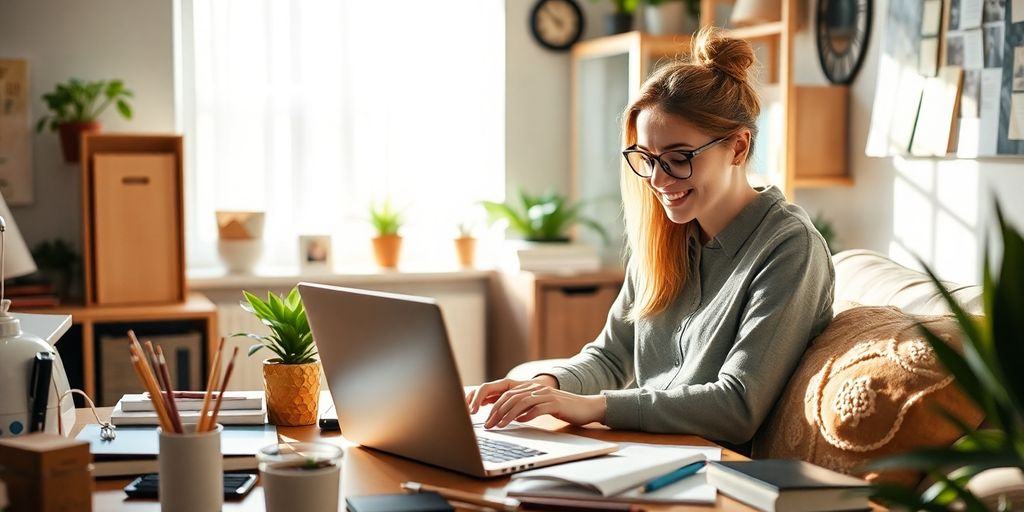 عکس از یک صاحب کسب‌وکار در حال کار کردن