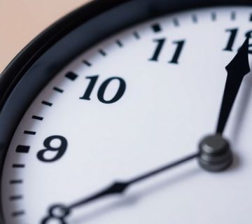 تصویری از یک ساعت با زمان‌های مختلف