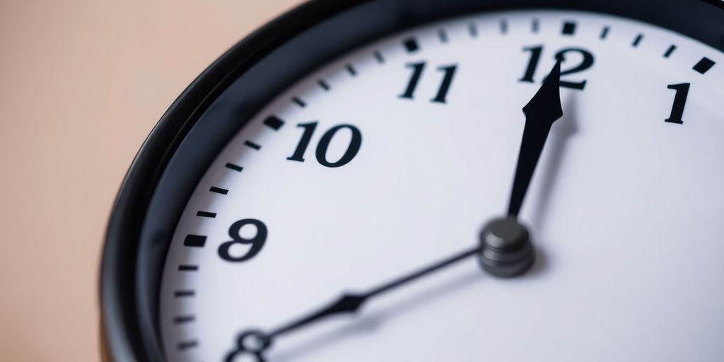 تصویری از یک ساعت با زمان‌های مختلف