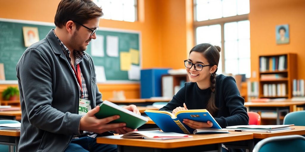 کلاس درس با معلم خصوصی و دانش آموز