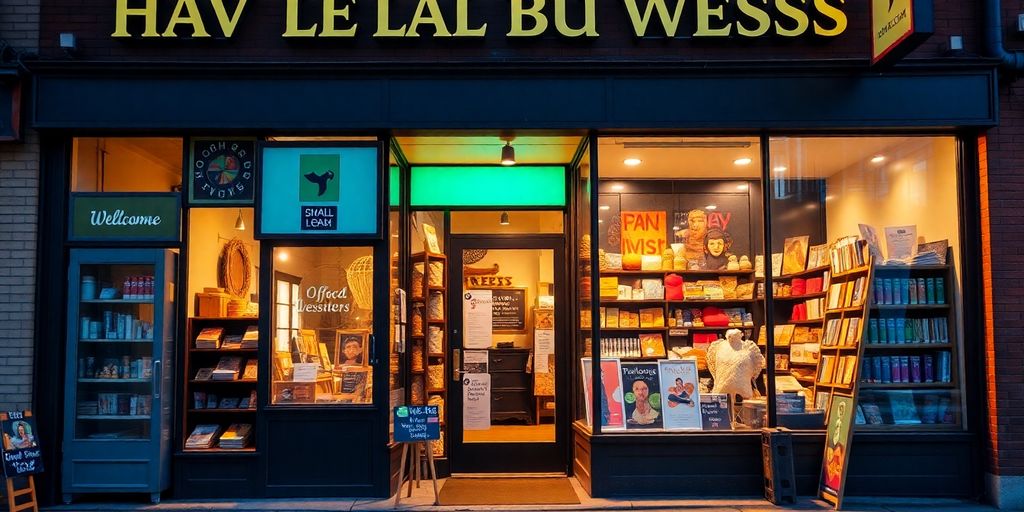 تصویر یک فروشگاه محلی شاداب و جذاب