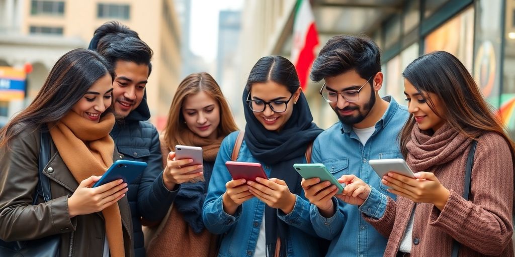 مشتریان آنلاین در حال خرید با دستگاه‌های دیجیتال