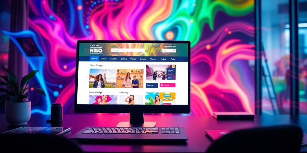 تصویری از طراحی زیبا و جذاب وبسایت