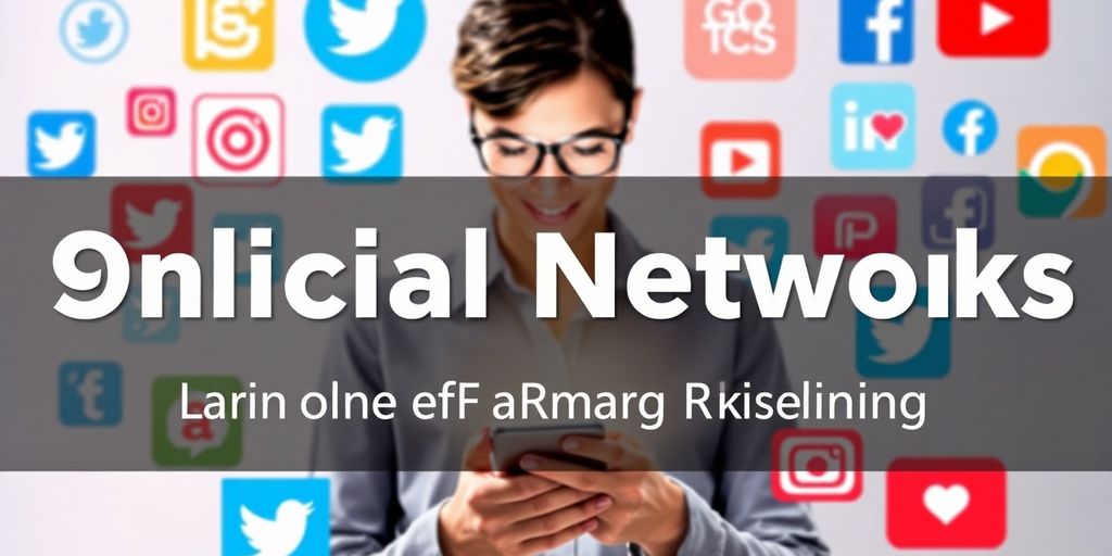 تصویری از فردی که در حال استفاده از شبکه‌های اجتماعی است.