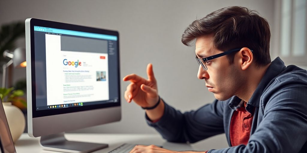 شخصی ناراحت در حال نگاه کردن به صفحه کامپیوتر