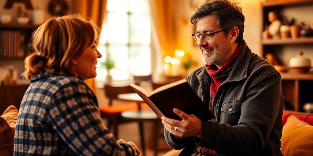 عکسی از فردی که با مشتری صحبت می‌کند.