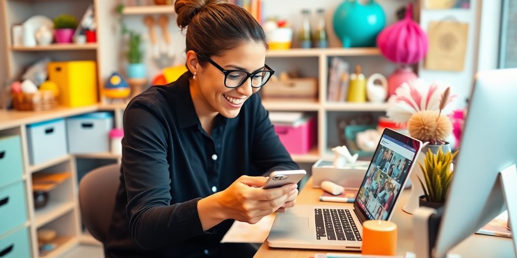 عکسی از صاحب کسب و کار در اینستاگرام