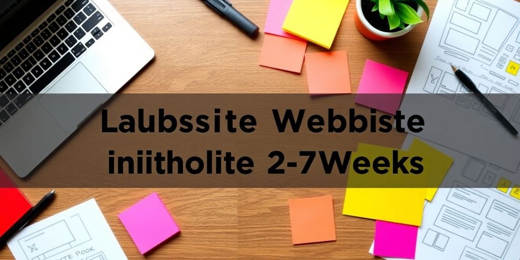 محیط کار خلاقانه با لپتاپ و یادداشت‌های رنگی