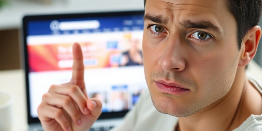 شخصی که به سایت ناشناس اعتماد ندارد.