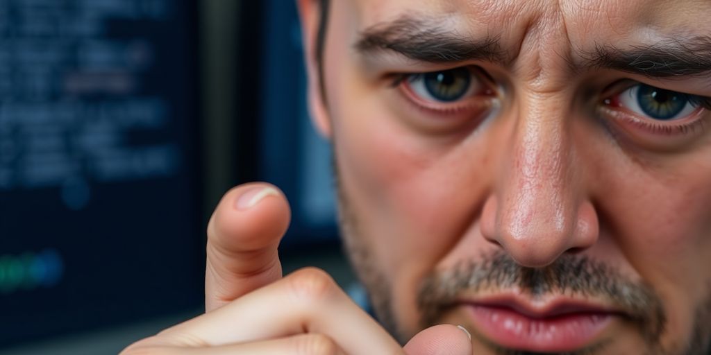 شخصی در حال تردید برای کلیک کردن بر روی لینک