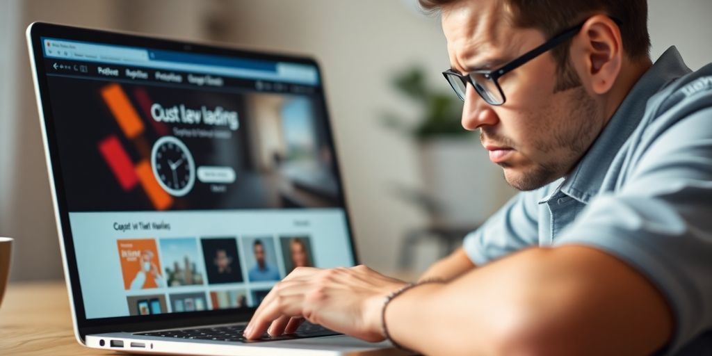 کاربر ناراضی از بارگذاری کند سایت