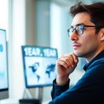 شخصی در حال بررسی عملکرد سایت