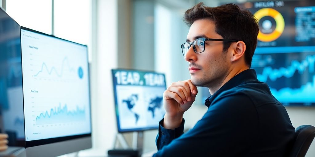 شخصی در حال بررسی عملکرد سایت