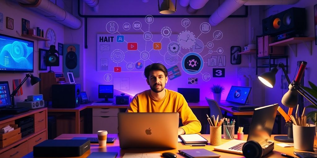 تصویری از تولید محتوا با هوش مصنوعی