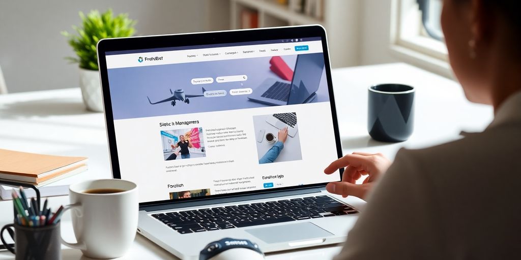 مدیریت سایت در فضای کاری خلاقانه و روشن