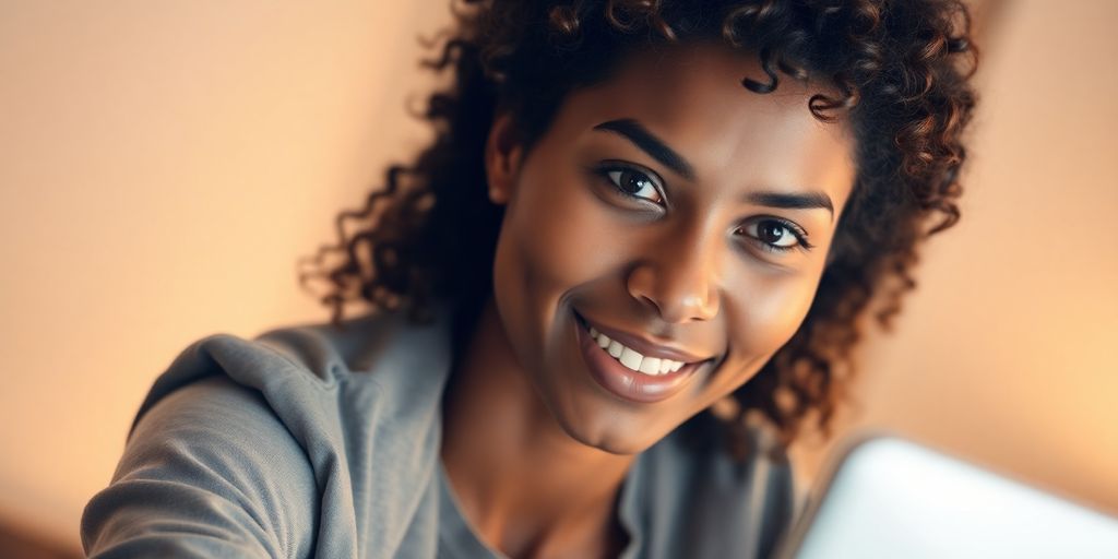 مشتری با اعتماد به نفس در حال مشاهده سایت