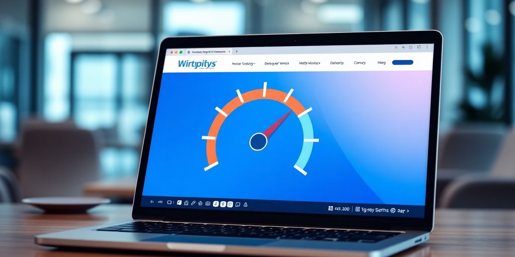 عکس از رابط وب‌سایت با نشانگر سرعت