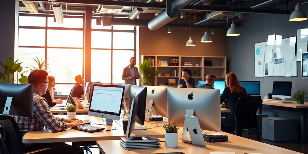 تصویر از یک محیط کاری مدرن و پویا