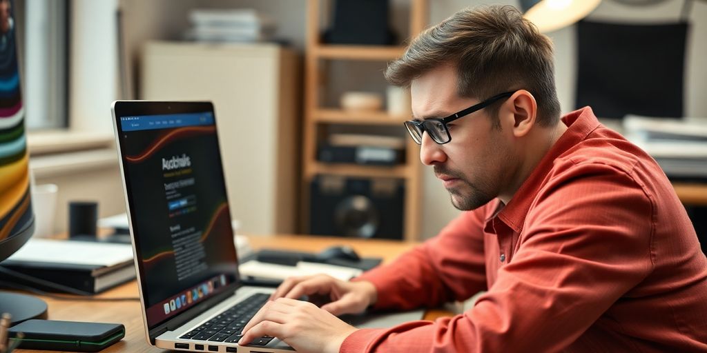 کاربر ناراضی در حال مشاهده سایت کند