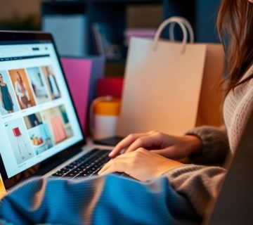 شخصی در حال خرید آنلاین با لپ‌تاپ