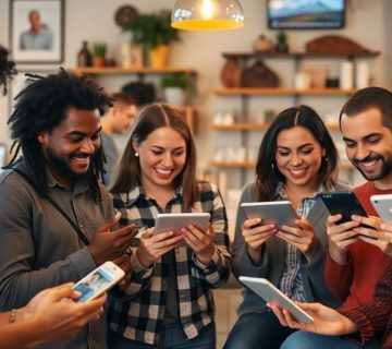 مشتریان محلی در حال استفاده از سایت بر روی دستگاه‌های مختلف